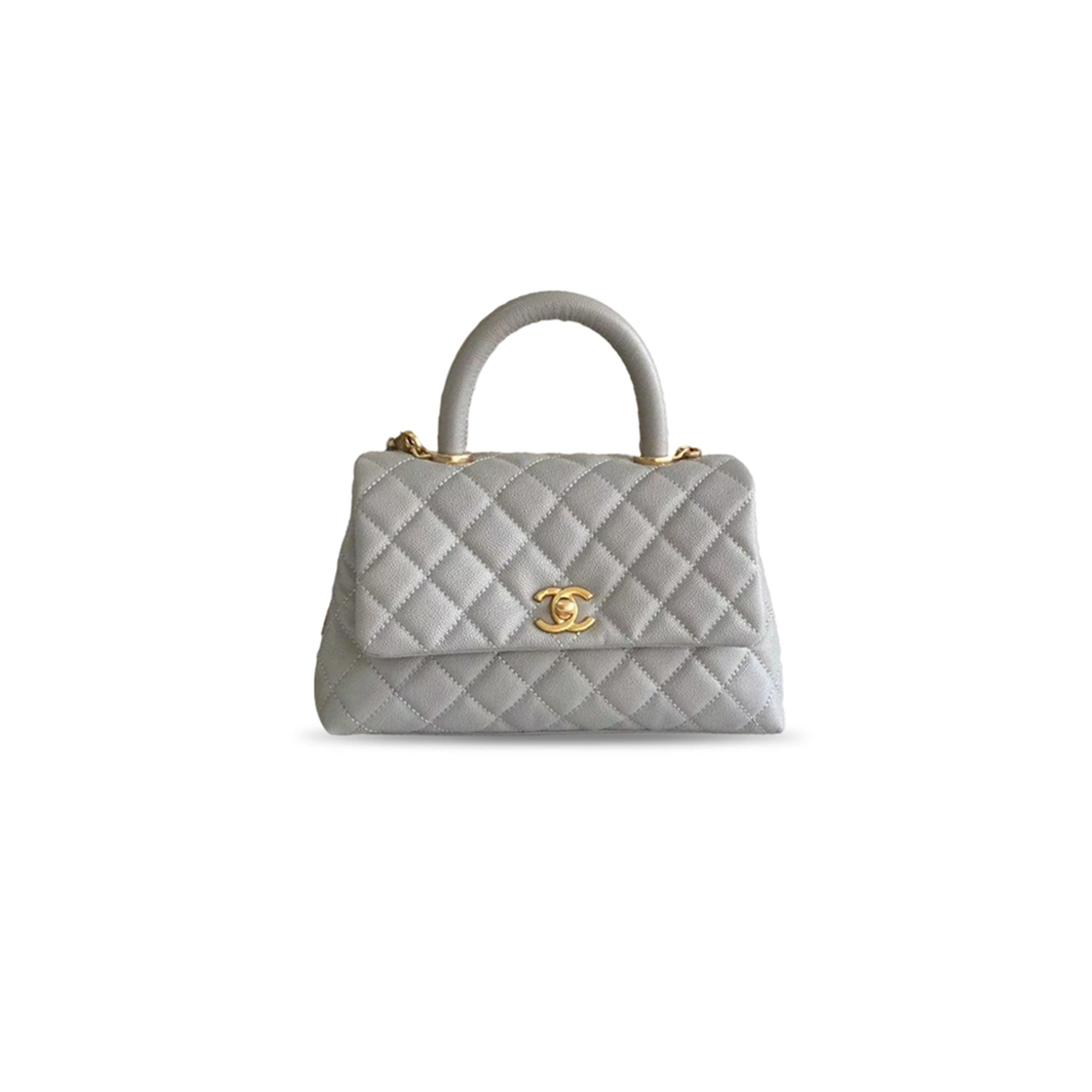 CHANEL MASTER COCO HANDLE MINI CAVIAR WITH GOLD HARDWARE A92990 (23*14*9cm)
